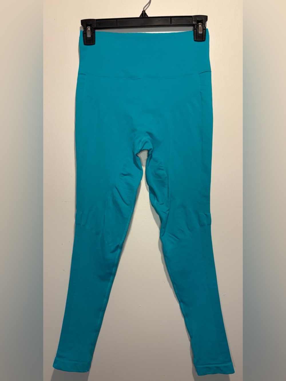 Lululemon Zone In Crop Leggings Peacock Teal Compression Seamless Approx SZ 4 - Picture 2 of 10